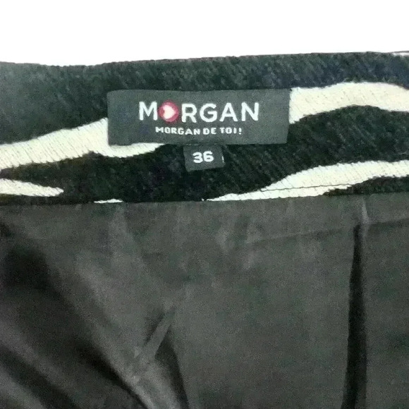 Morgan de Toi Zebra  Mini Skirt, S, Faux Wool Boho Y2K Sexy Goth Festival Style - Picture 7 of 16